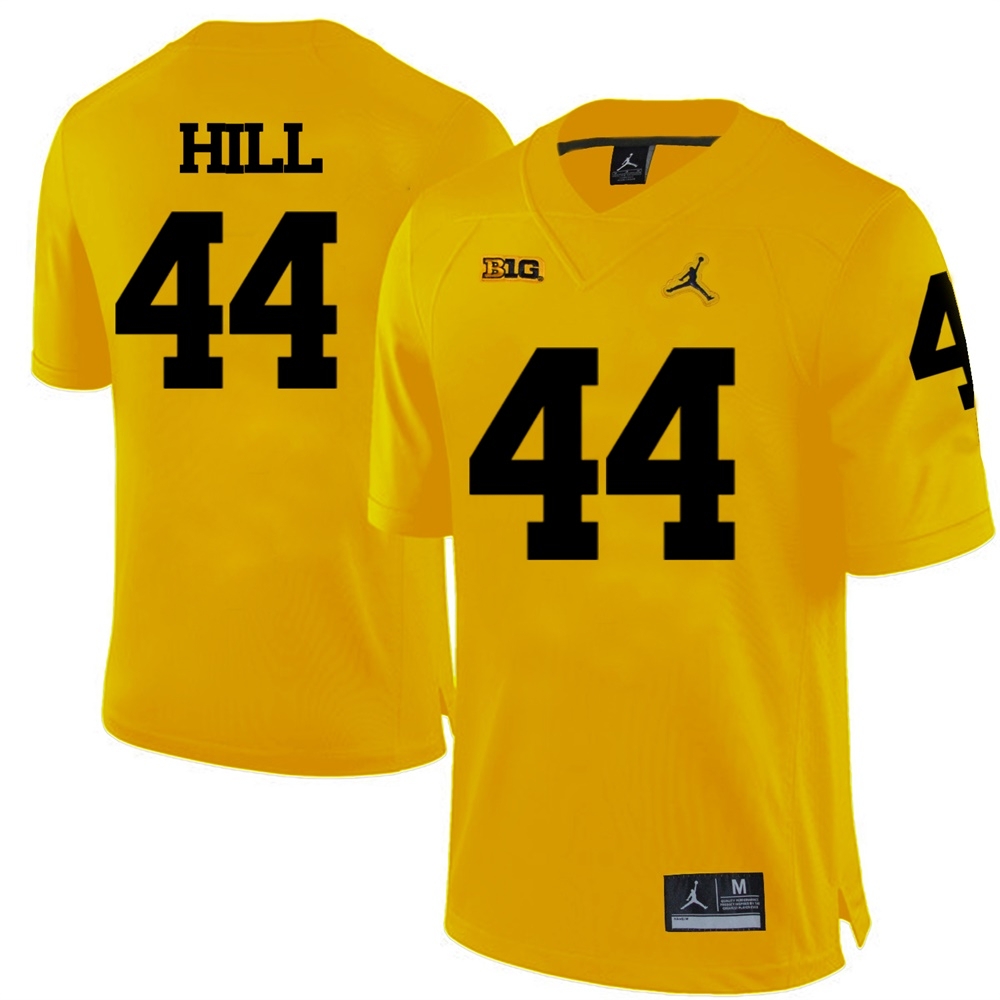 Michigan Wolverines Men's NCAA Delano Hill #44 Yellow College Football Jersey EKP7349DL